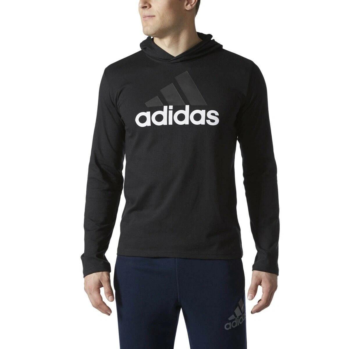 BR1453 Mens Adidas Essentials Long Sleeve BOS Badge of Sports Hoodie