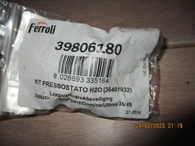 Ferroli 39806180 Wasserdruckschalter Econpact Domina Ultima 3S/4S NEU