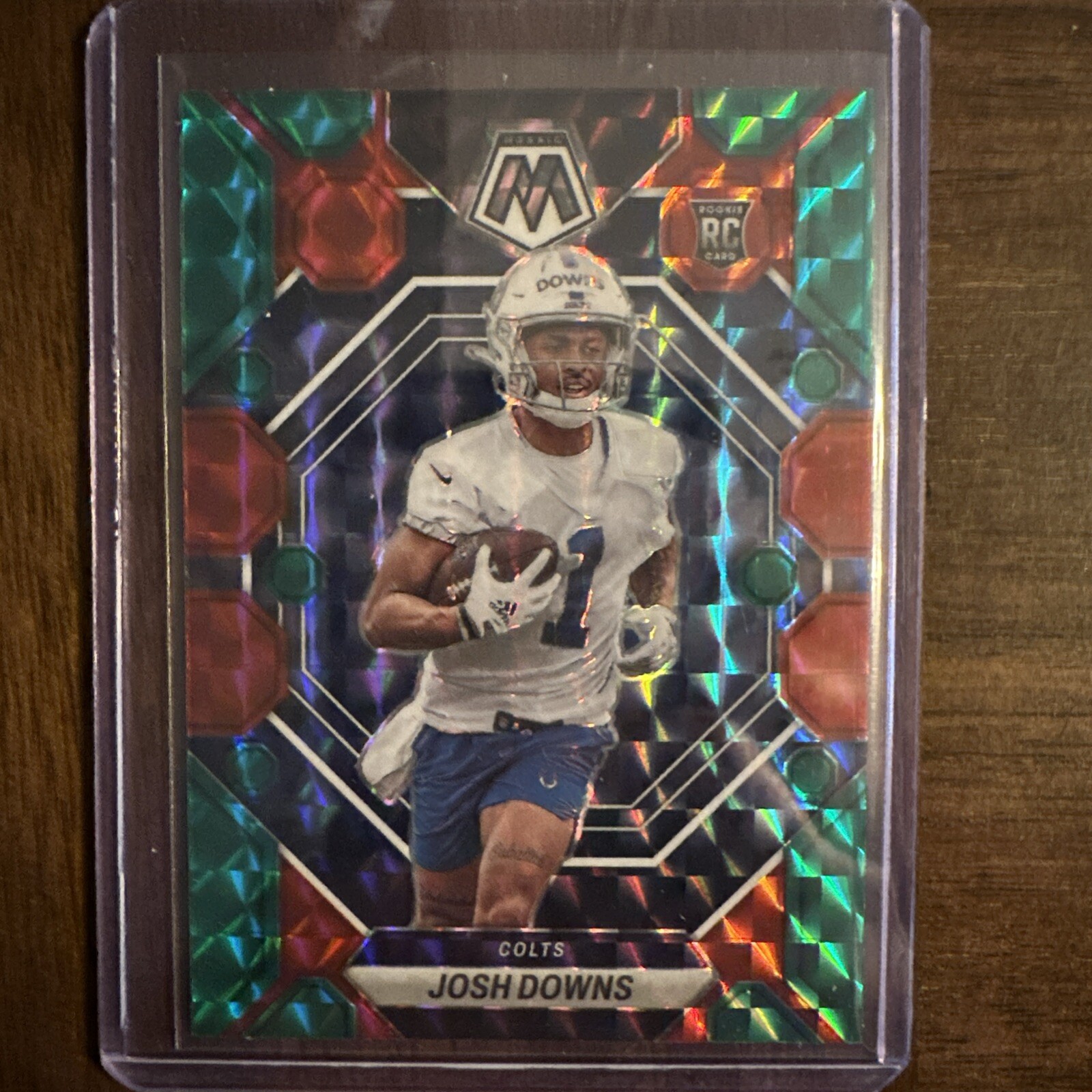 2023 Panini Mosaic Rookie Choice Red Green Prizm Josh Downs #339 Colts RC