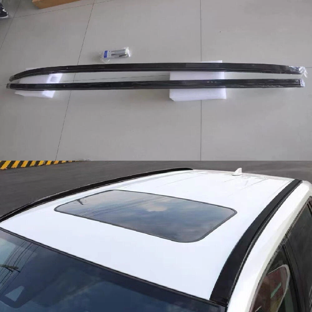 2Pcs ABS Roof Rail Racks Side Rail Bar Fits for Toyota Venza