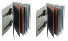 Heavy duty vinyl 6 pages wallet insert - KEY tab for trifold-bifold MADE IN USA