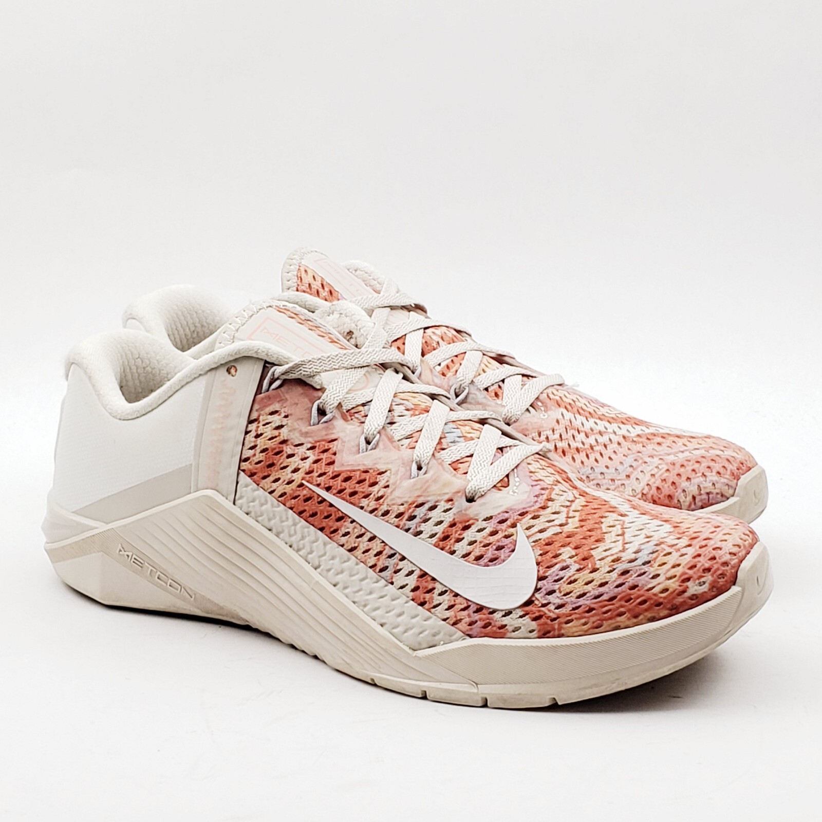 Nike Metcon 6 Womens Training Shoes Size 9 Pink Orange Beige Crossfit  Sneakers | eBay
