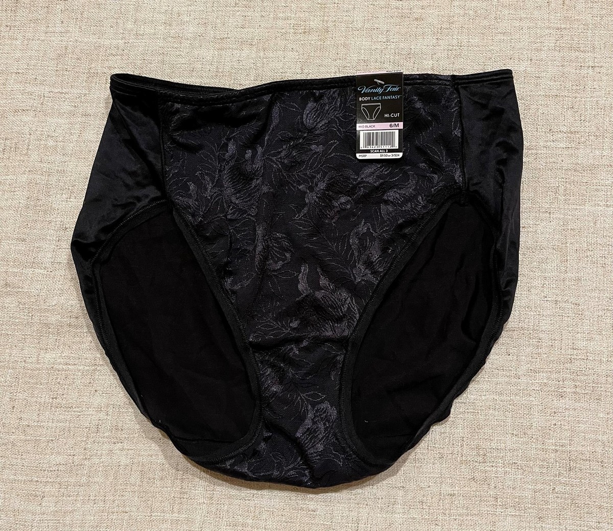 VTG Vanity Fair Floral Lace Fantasy 13182 Front Nylon PANTIES