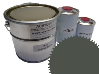 5 Liter Set 2K Automotive Paint Ral 7009 Green Grey Acrylic Shiny Lackpoint Uni