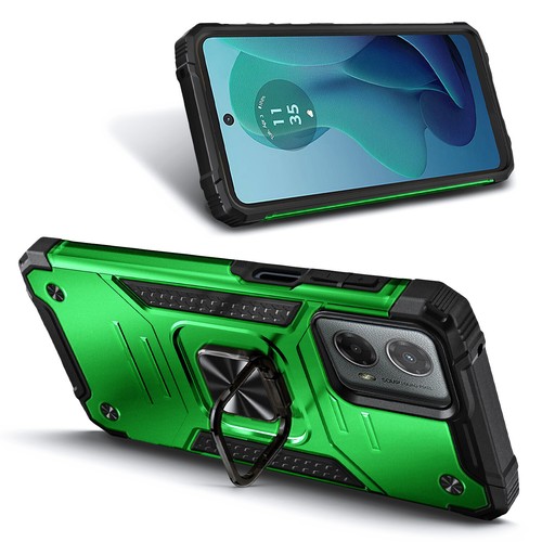 Para Motorola Moto g 5G (2024), estuche con soporte de anillo a prueba de golpes con vidrio templado - Imagen 26 de 26