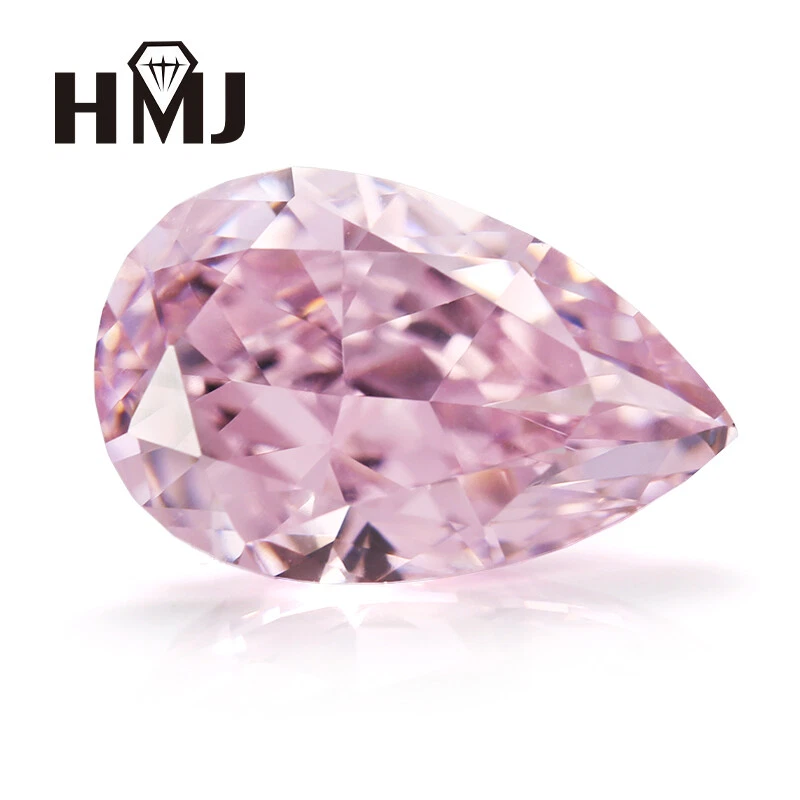 Piedra de circonita cúbica suelta multicolor pera corte hielo triturado 5A piedra preciosa brillante Foto 4 de 4