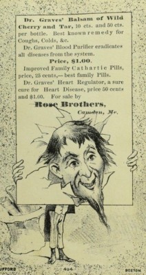 Dr. Graves Balsam Of Wild Cherry & Tar Rose Bros. Big Headed Man Long Beard P94