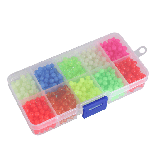 1000pcs Fish Bead Oval Egg Luminous Hard Plastic Fishing Lure Round Fishing Bead - Picture 3 of 5