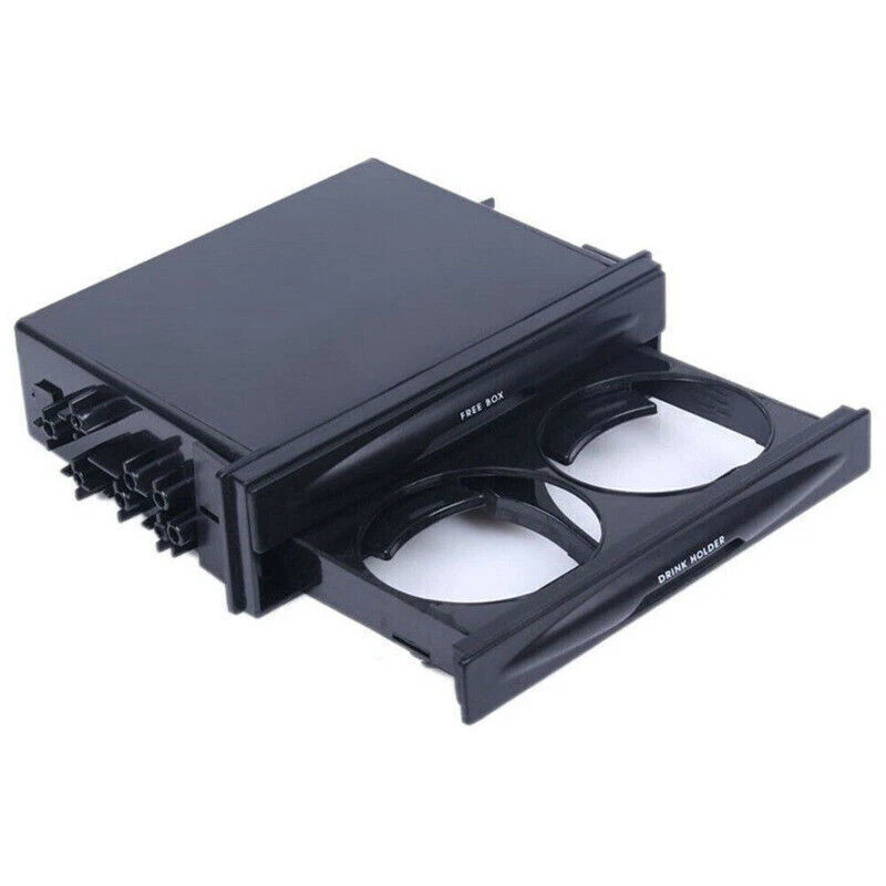 Universal Car Dash Trim Double Din Radio Pocket Kit Drink Cup Holder Storage Box Foto 2 de 4
