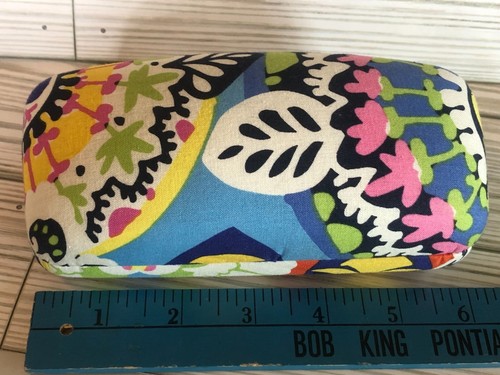 Vera Bradley Sunglasses /Glasses Case Multicolored Floral Fabric Hard Clamshell - Picture 7 of 13