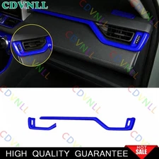 For Toyota RAV4 2019-2024 Bright Blue Middle Console Dashboard Panel Strip Trim