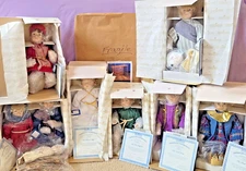 VTG Ashton Drake Oh Holy Night Doll Set w/ RARE NATIVITY MANGER 1990s⭐FREE SHIP