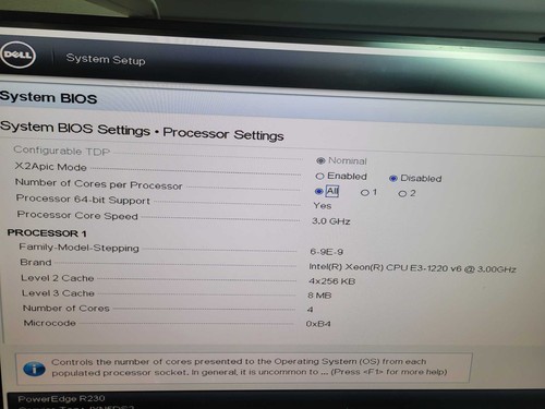 Dell PowerEdge R230 - Xeon E3-1220 v6 16GB DDR4 PERC H330 250W PSU % - Picture 6 of 7