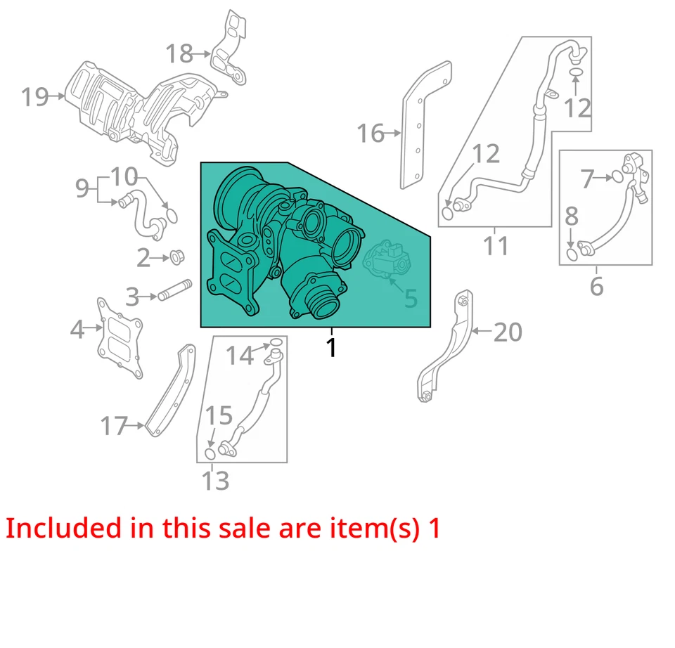 Volkswagen Golf 2016 colector de escape OEM 99 k millas - LKQ421071857 Foto 4 de 4