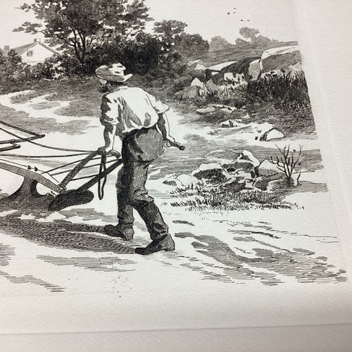 21 ART PAPER ETCHING PHOTO PRINT The Ploughman Brinkmanship J. Blinx Farm Horse - Picture 4 of 15