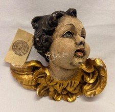 Scultura da parete angelo putto Artigianato Artistico Rumanon legno intagliato