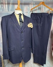 Vintage Bespoke 3 Piece Pinstripe Suit 42"Chest /37 waist. Ref: LBD