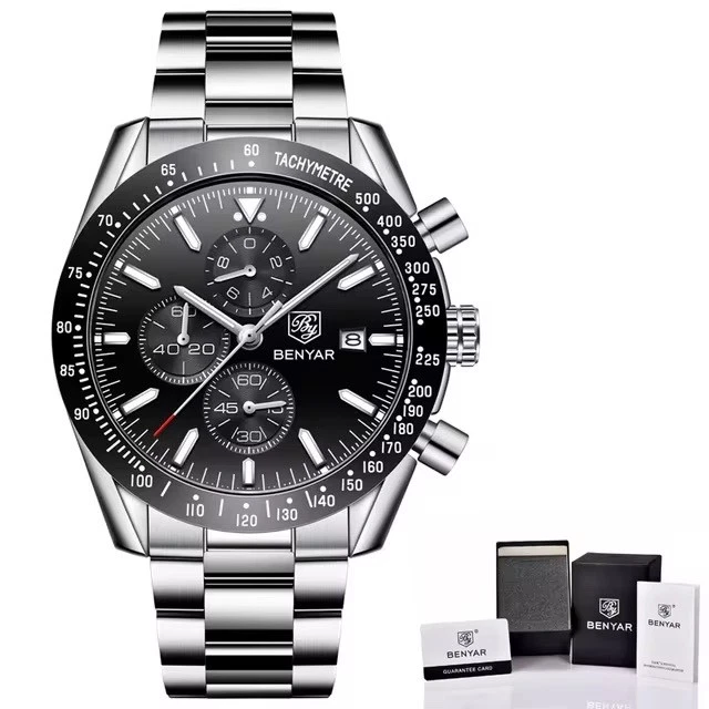BENYAR Quarzuhr Modell BY-5140 mit Chronograph und Datumsanzeige - Bild 3 von 4