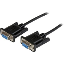 StarTech.com 2m Black DB9 RS232 Serial Null Modem Cable F/F 6 ft / 2m,