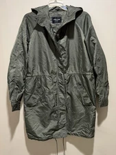 VTG OBEY No.89 Propaganda Parka Jacket M Olive Green Nylon Hooded Streetwear