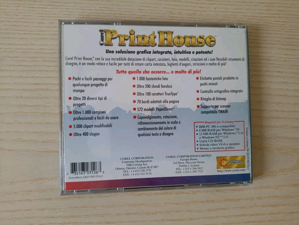 Corel Print House PC CD Rom Software - Immagine 3 di 3
