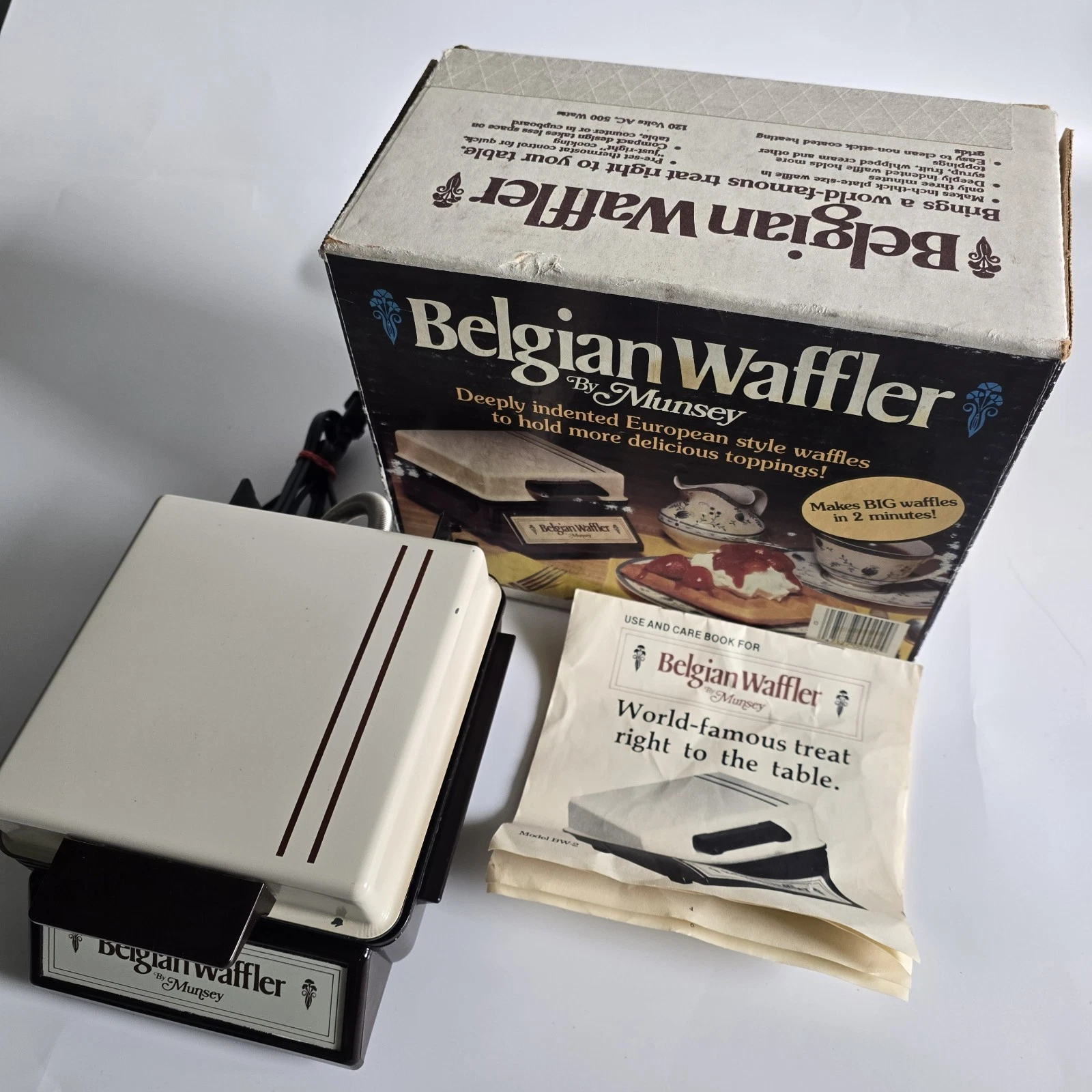 Vintage Munsey Belgian Waffler BW-2 Waffle Maker Iron with Box & Manual
Opens in a new window or tab