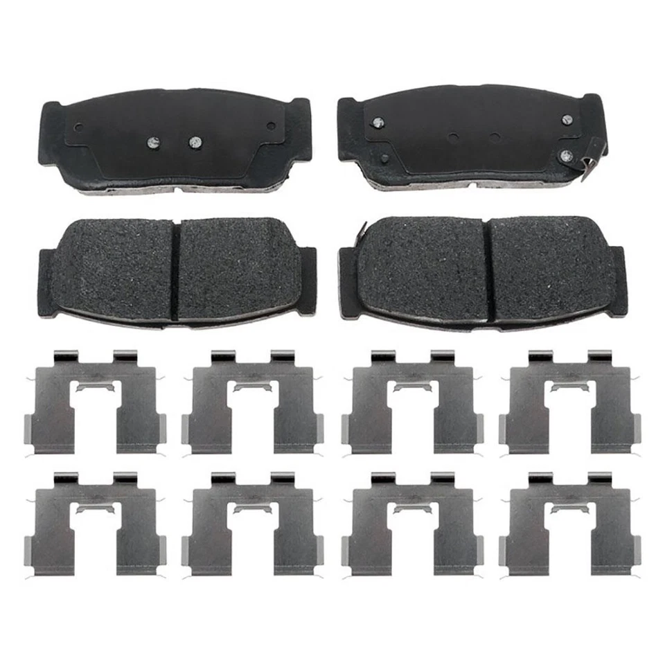 Kit de rotores de freno traseros + pastillas de cerámica y herrajes para Kia Sorento 2003-2006 Foto 2 de 4