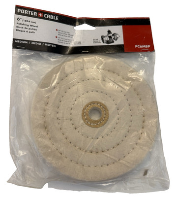 porter cable 6'' polishing wheel w/5/8'' arbor  1/2''  face width