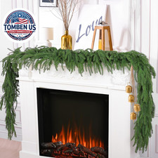 2Pcs 6FT Christmas Garlands, Real Touch Norfolk Pine Garland