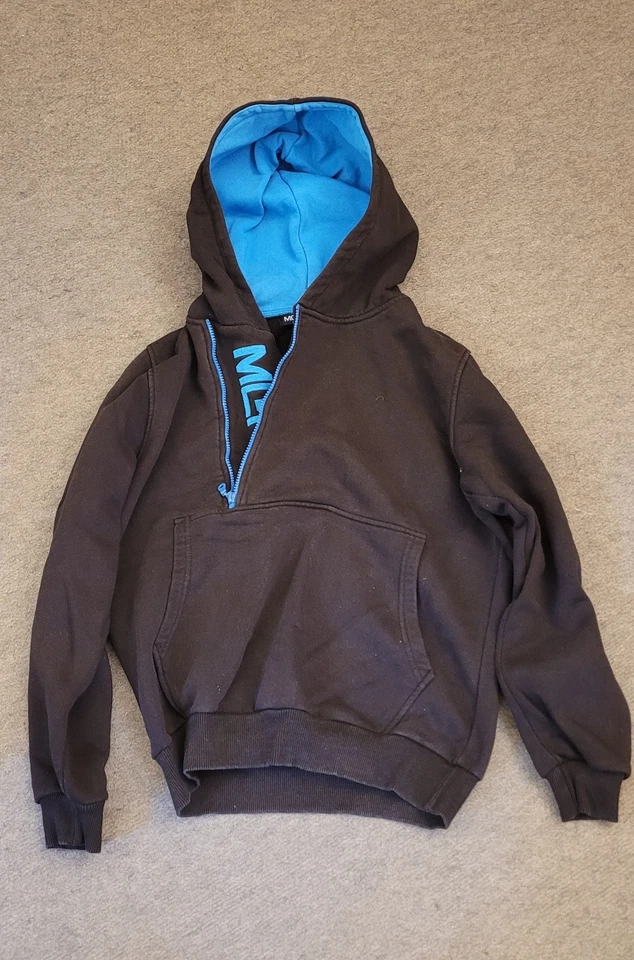 Hoodie, Blau/Schwarz mit Reißverschluss, Gr. M, Merish Sportswear - Bild 2 von 3