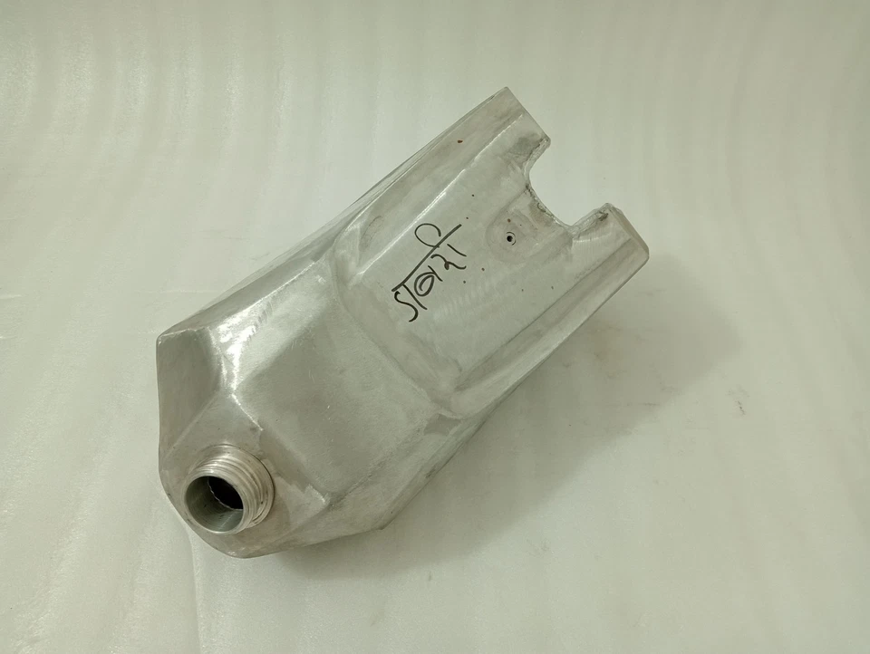 Tanque de gasolina Kawasaki KX125 KX 125 1988-89 aluminio crudo sin pulir combustible Foto 4 de 4