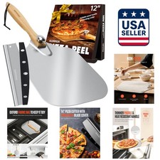 12" x 14" Aluminum Pizza Peel Set with Cutter  Storage Bag - Bake Like a Pro