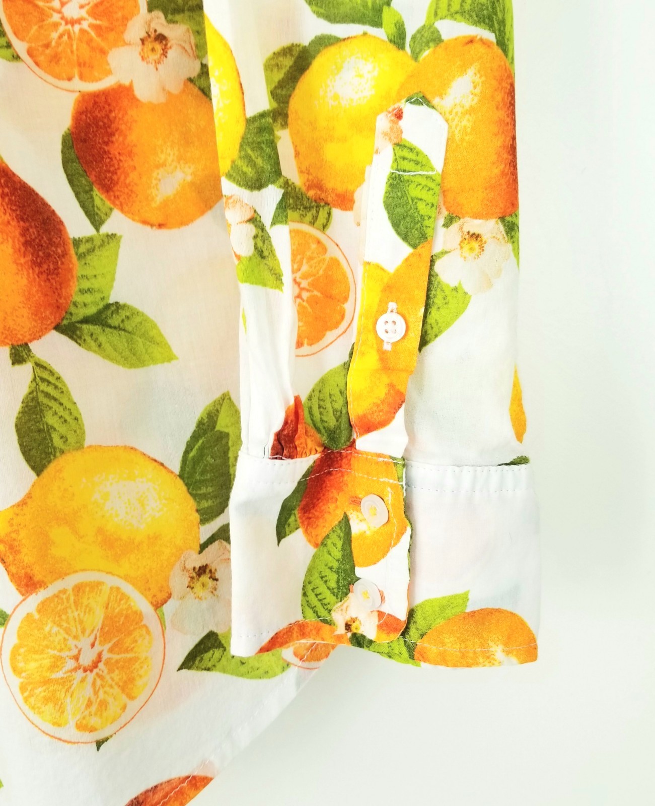 Talbots Oranges Citrus Fruit Pattern Long Sleeve … - image 4