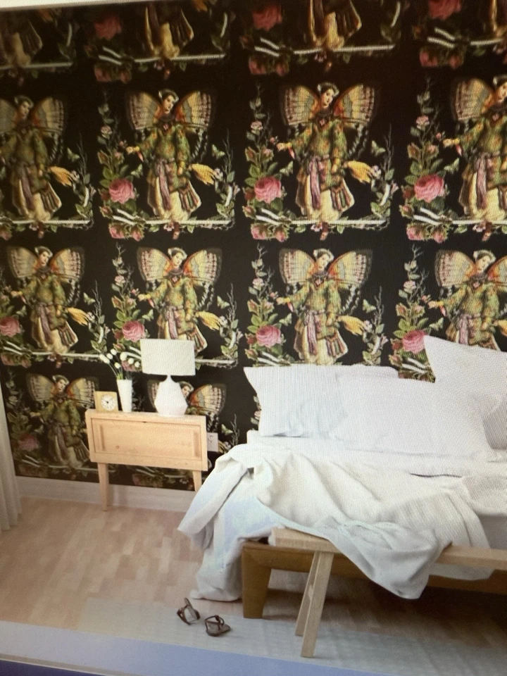 Lote de 12 rolos de papel de parede pré-colado Spoonflower 2’ X 9’ Victorian Boho $900 valor - Imagem 2 de 4