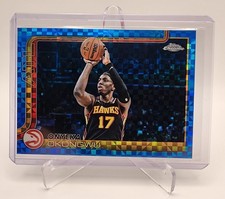 2025-26 Topps Chrome BLUE X-FRACTOR #21 Onyeka Okongwu SSP (Atlanta Hawks)