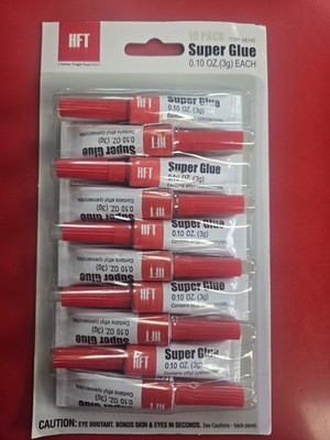 HFT Super Glue Gel, 10-Pack