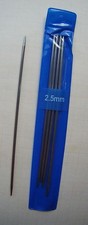 Strumpfstricknadeln - St&auml;rke 2,5 mm-15 cm-5xNadeln=Nadelspiel - Hohl Edelstahl