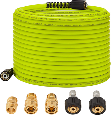 #ad ✅ NEW 50FT 1 4quot; Pressure Washer Hose w Quick Connect 3600 PSI M22 Fittings $50.06
