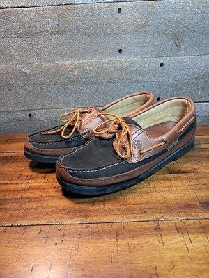 Mephisto Relax Spinnaker Boat Shoe Leather Brown Black Sz 11.5 Slip On Moccasin
