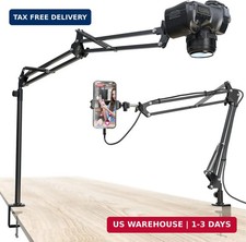 Overhead Camera Mount, Desk Camera Mount with Articulating Arm, 5lb Load Capacit