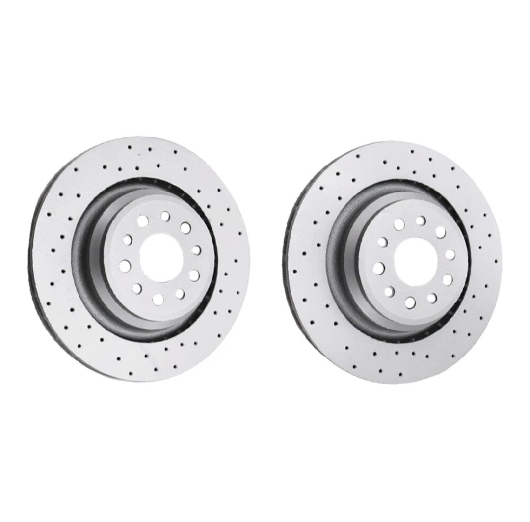 Top Euro Parts 2014-2017 Maserati Ghibli S Q4 Rear Rotors & Brake Pads