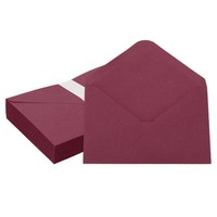 50 Stk. 7X5 Zoll UmschläGe FüR Einladungen V-Flap GrußKarte Weinrot