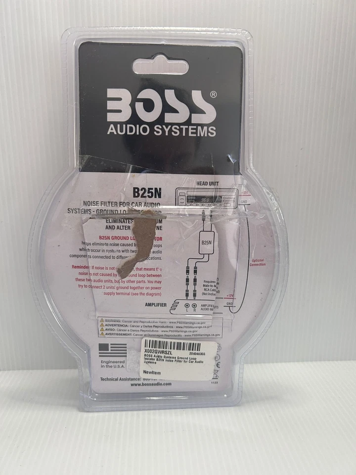 BOSS Audio Systems B25N Noise Filter for Car Sound Systems, Ground Loop Isolator - Image 3 of 3