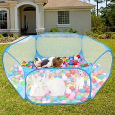 Folding Pet Cat Playpen Rabbit Hamster Indoor Outdoor Guinea Pig Run Portable