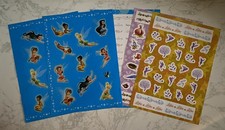 Disney TINKERBELL Fairies 5 Large Sticker Sheets 8 X 11 