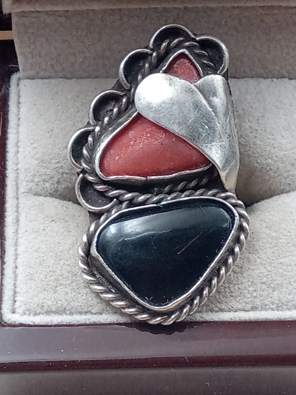 Sterling Unique Silver Artisan Native American Ri… - image 2
