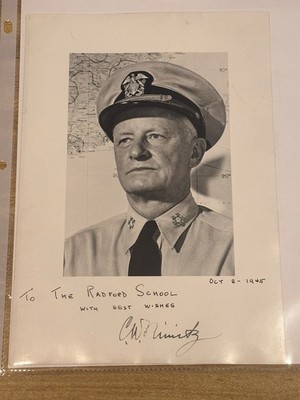 Admiral Chester Nimitz Signed Photograph PSA LOA Period Accurate Signature Rare