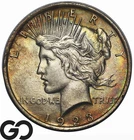 1923 Peace Dollar, Stellar Toner, Scarce Type To Get Color, Choice BU++