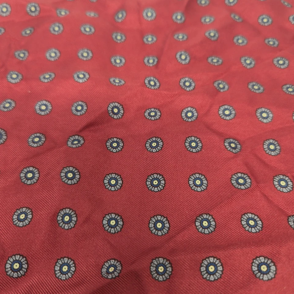 ​Pañuelo vintage con estampado de medallón de cachemira rojo cuadrado de bolsillo de seda para hombre 12" Foto 3 de 4