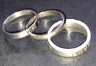 STERLING SILVER 925 Lot Ring A21 Sz 7 9 True Love Waits Band Stackable Friendhip